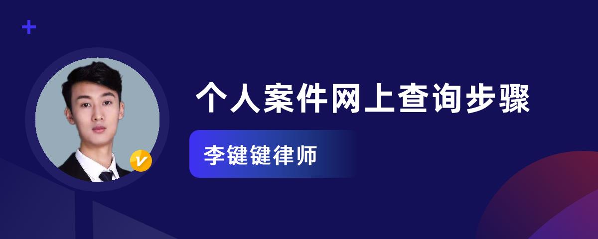 个人案件网上查询步骤