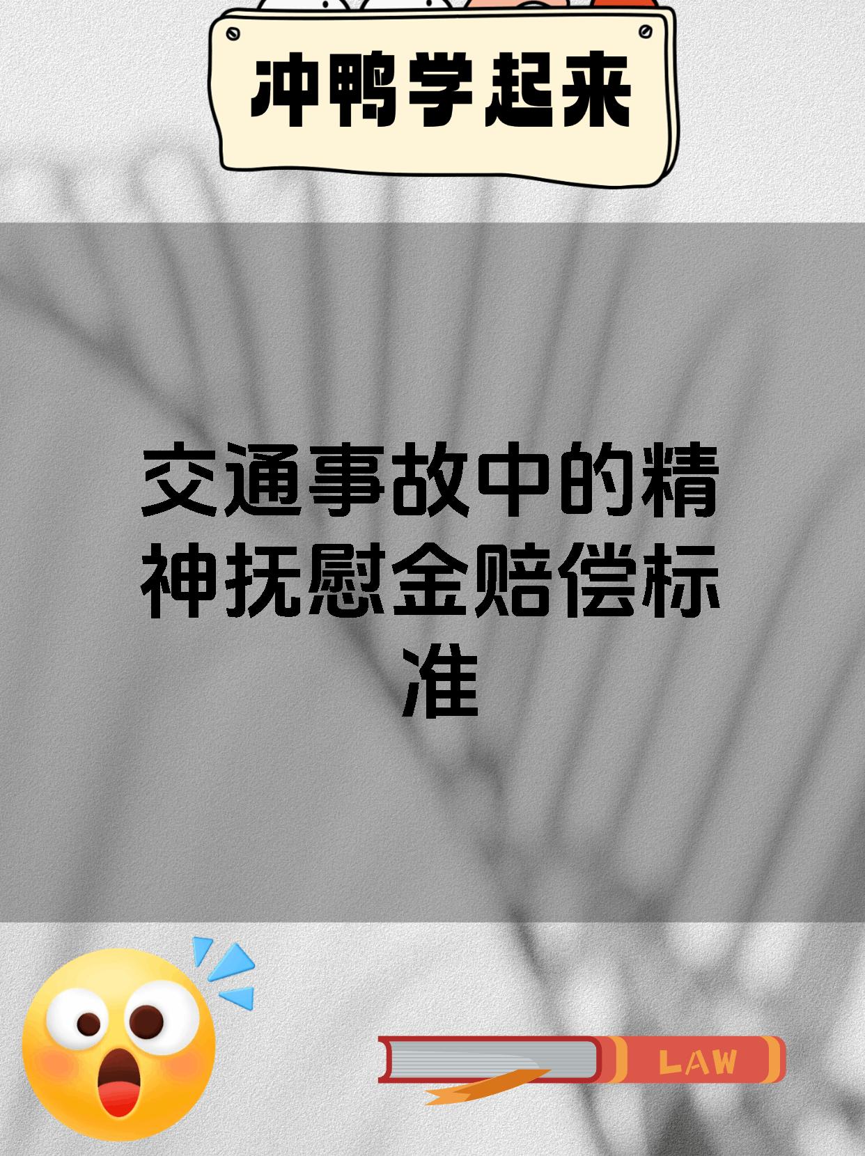 交通事故中的精神抚慰金赔偿标准
