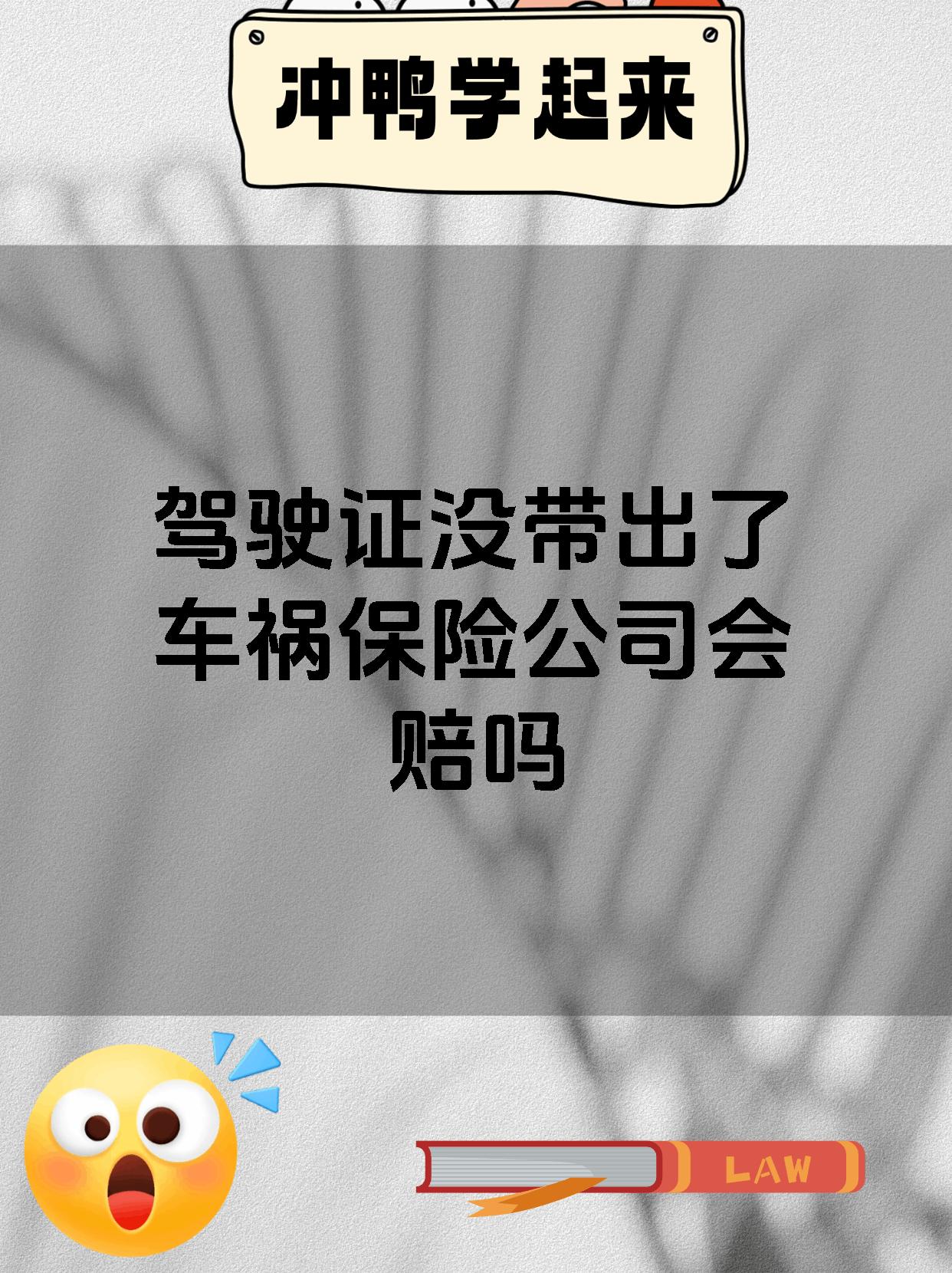 驾驶证没带出了车祸保险公司会赔吗