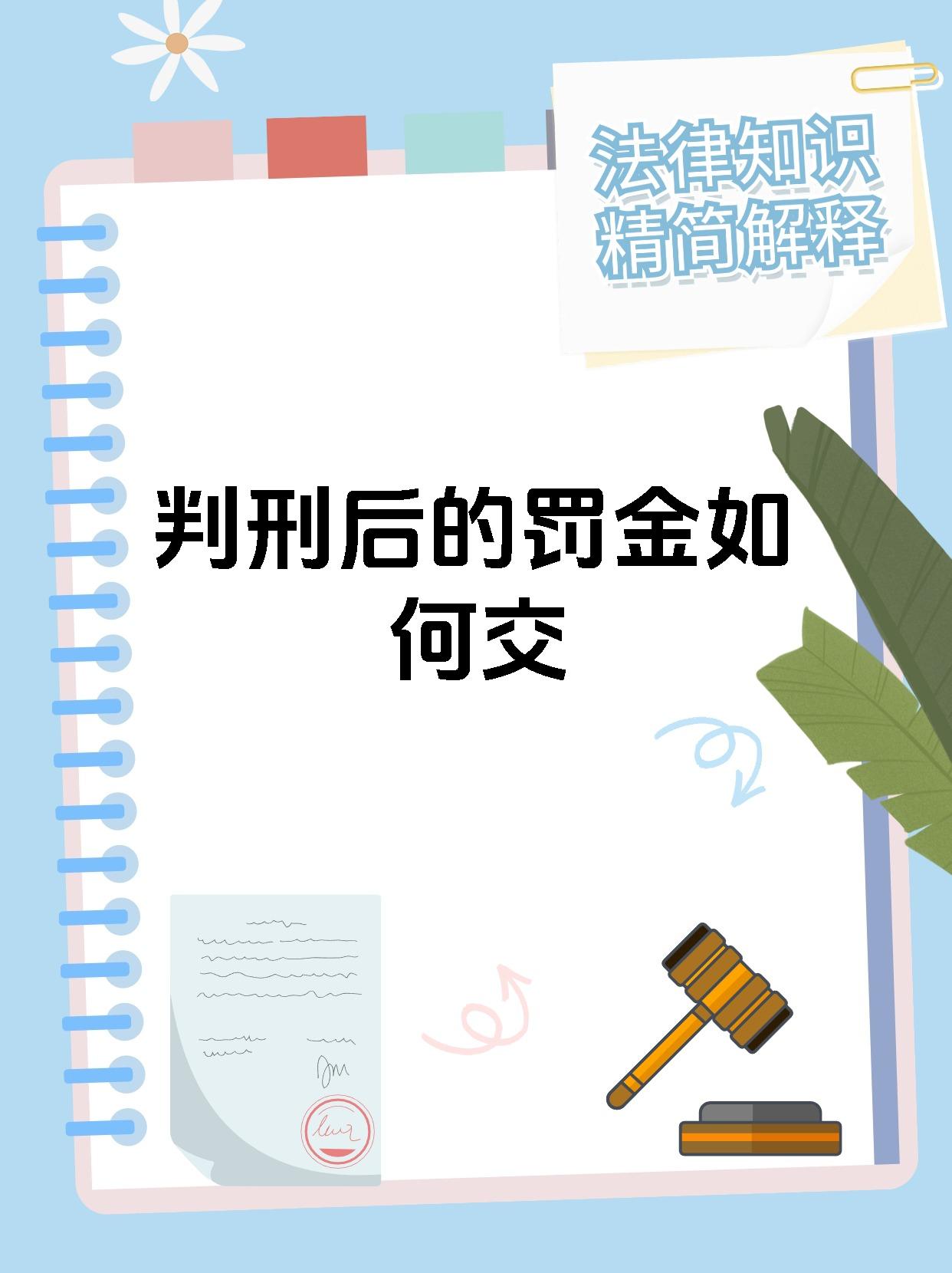 判刑后的罚金如何交