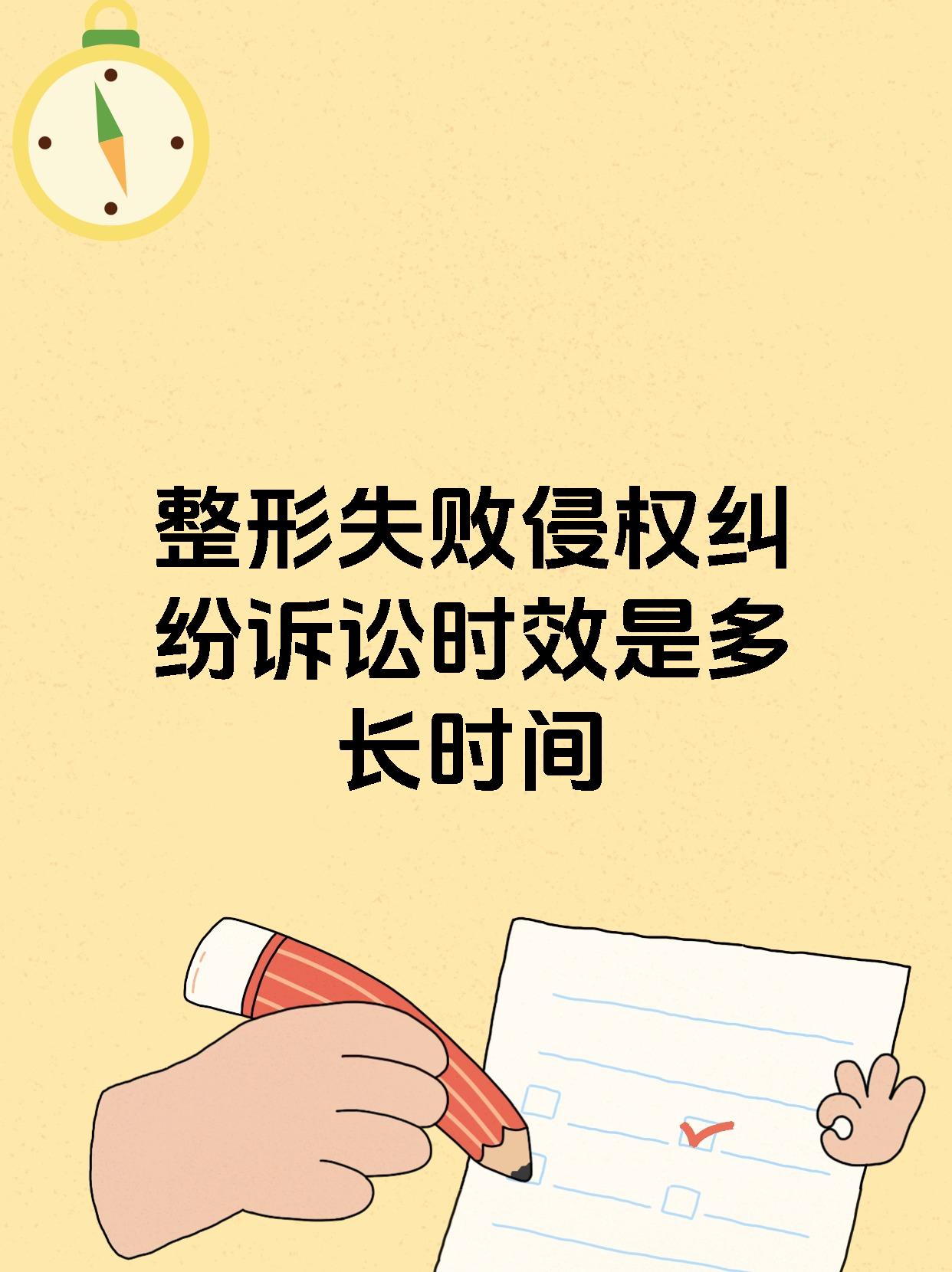 整形失败侵权纠纷诉讼时效是多长时间