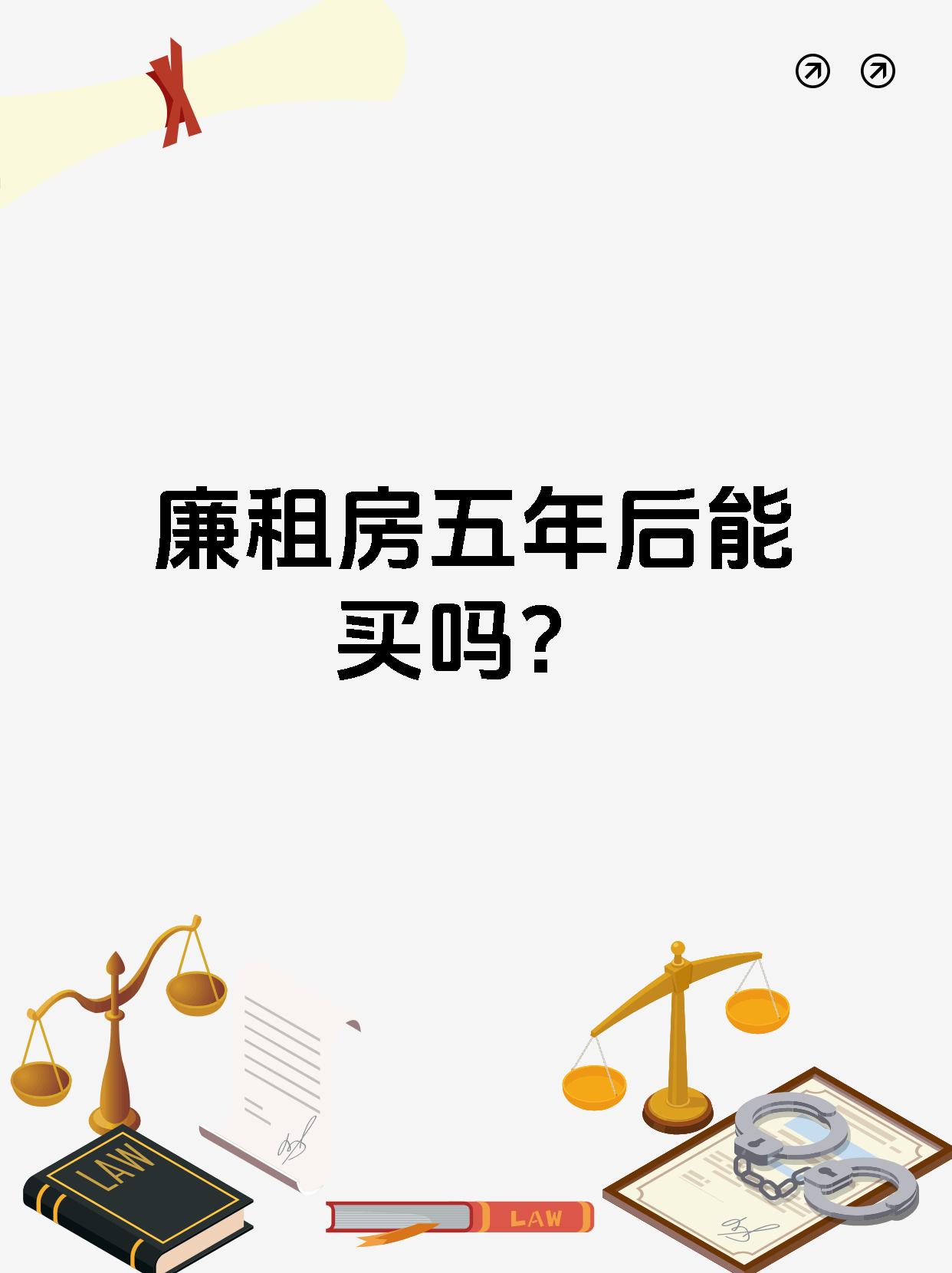 廉租房五年后能买吗？