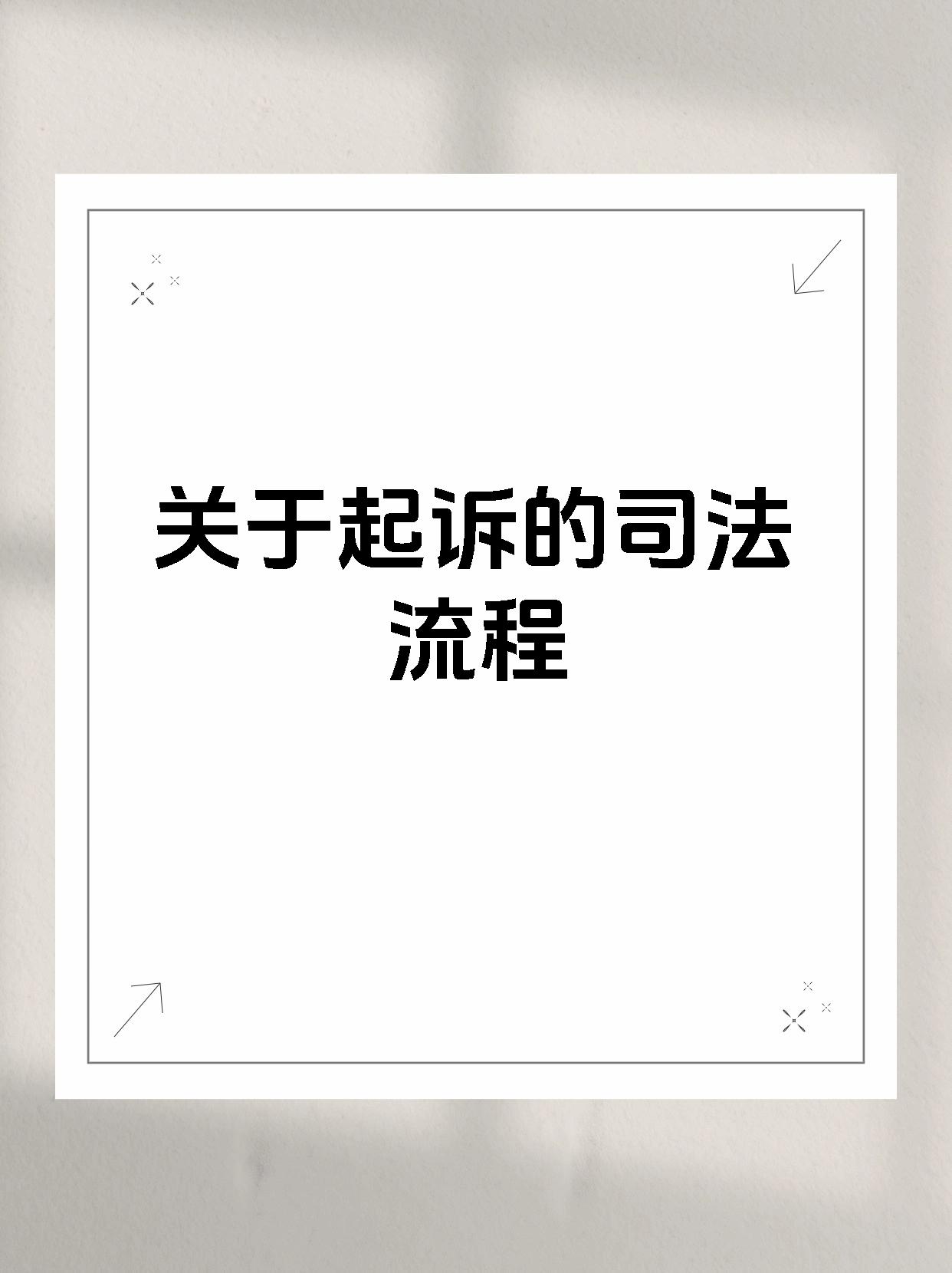 关于起诉的司法流程