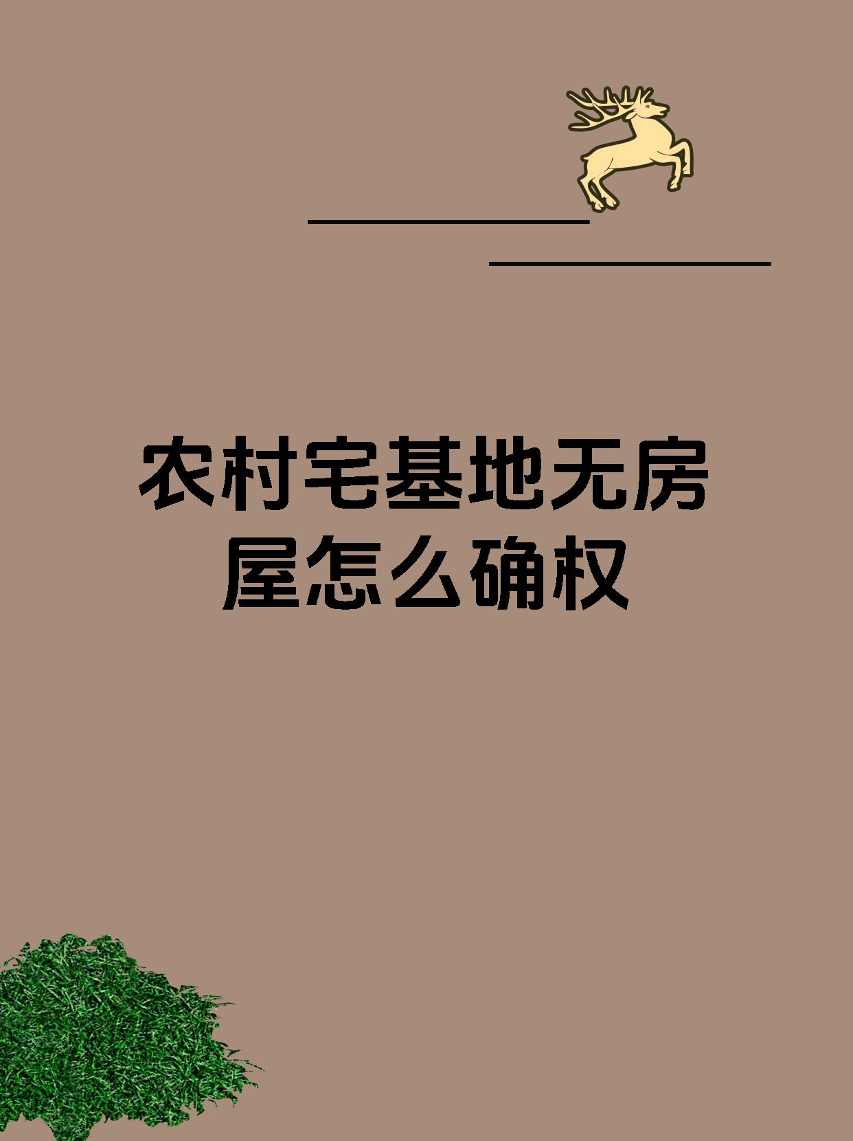 农村宅基地无房屋怎么确权