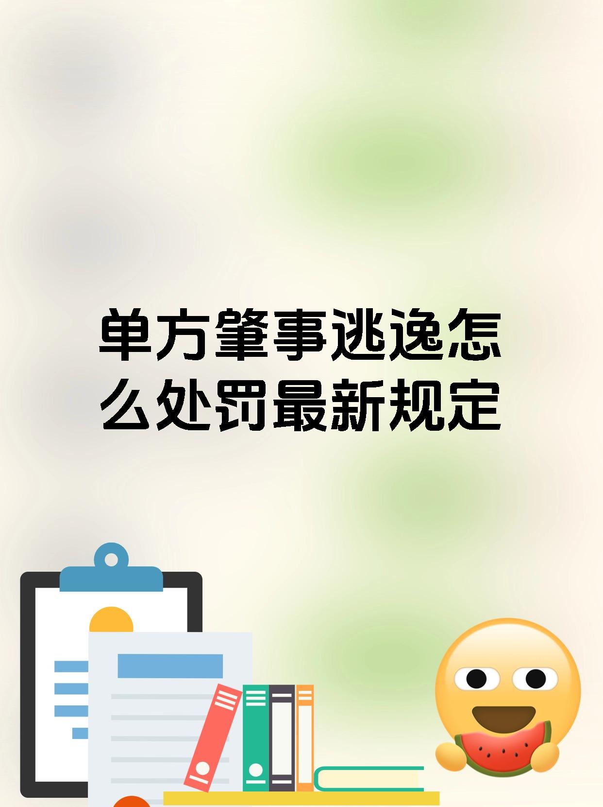 单方肇事逃逸怎么处罚最新规定