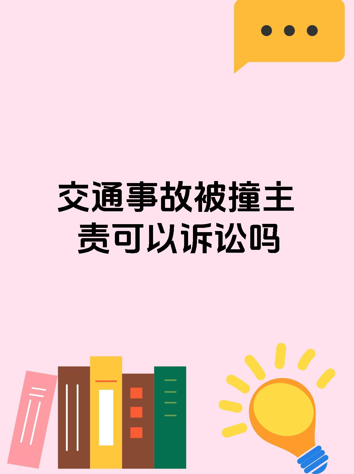 交通事故被撞主责可以诉讼吗
