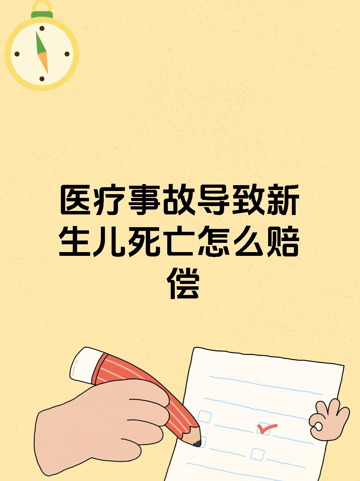 医疗事故导致新生儿死亡怎么赔偿