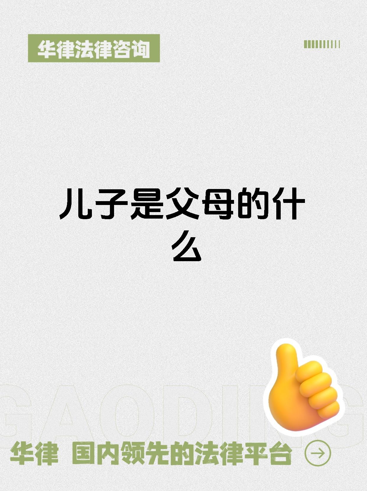 儿子是父母的什么