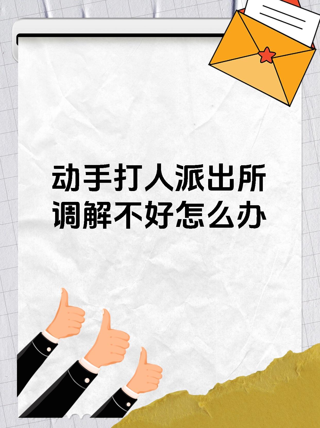 动手打人派出所调解不好怎么办