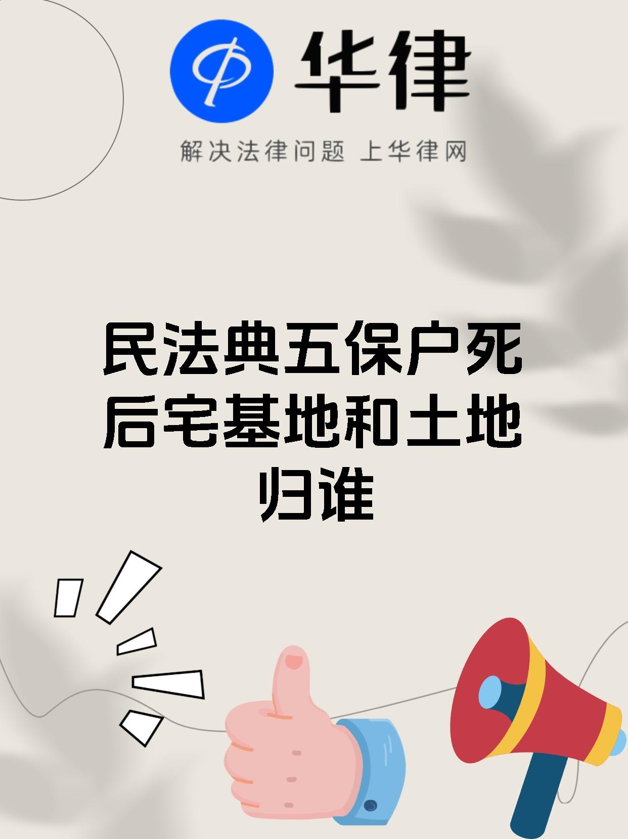 民法典五保户死后宅基地和土地归谁