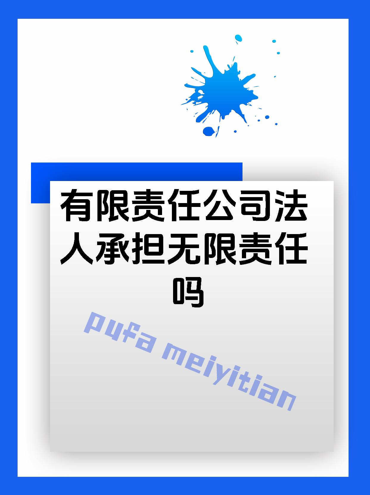 有限责任公司法人承担无限责任吗