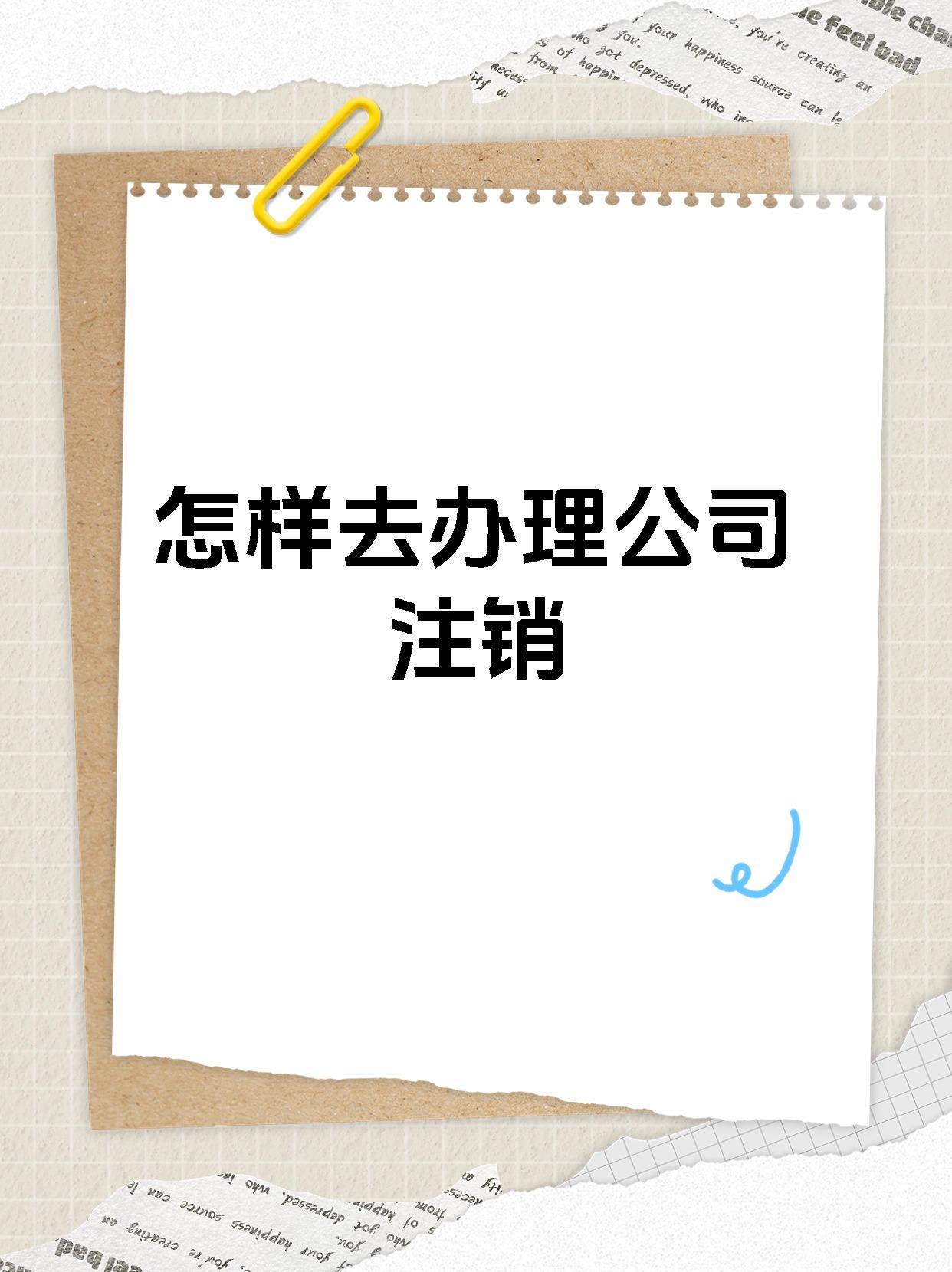 怎样去办理公司注销