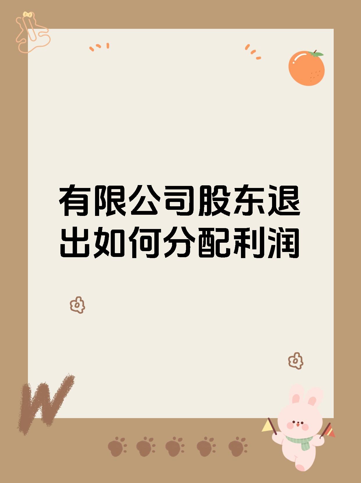 有限公司股东退出如何分配利润