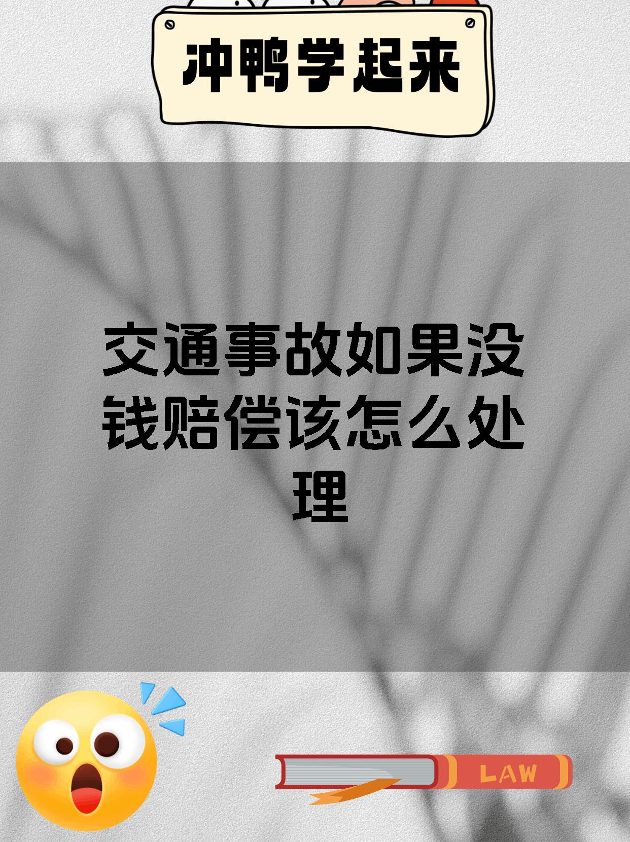 交通事故如果没钱赔偿该怎么处理