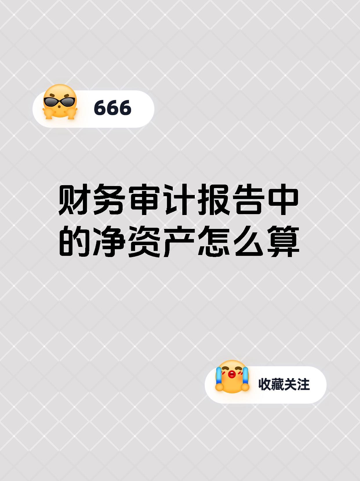 财务审计报告中的净资产怎么算