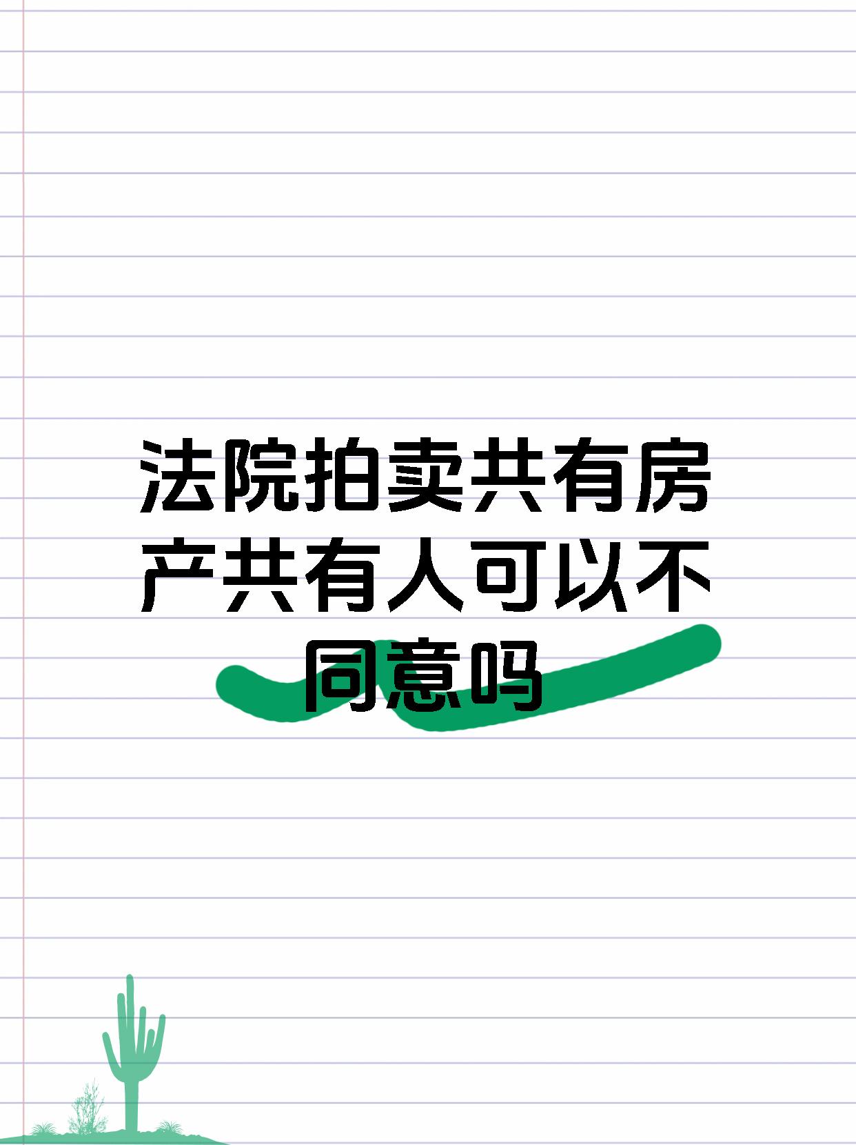 法院拍卖共有房产共有人可以不同意吗