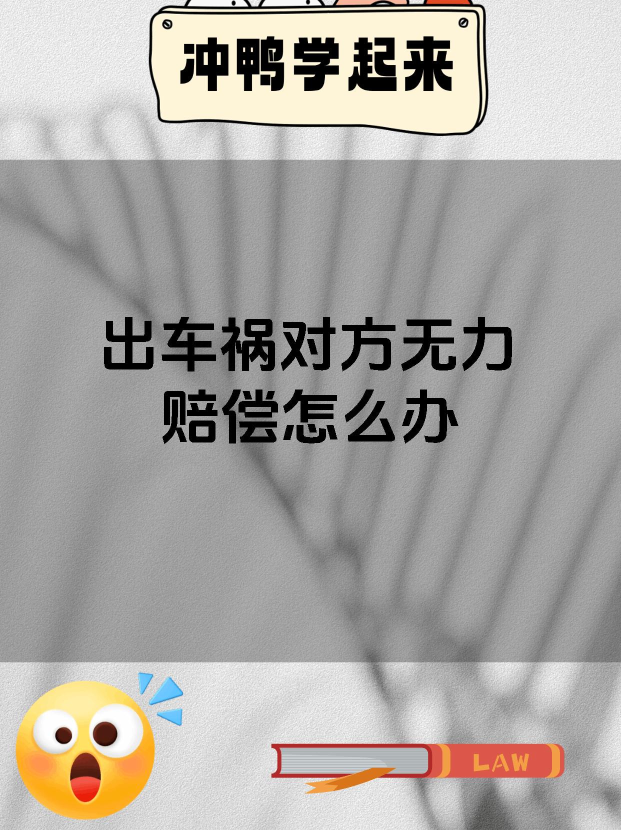 出车祸对方无力赔偿怎么办
