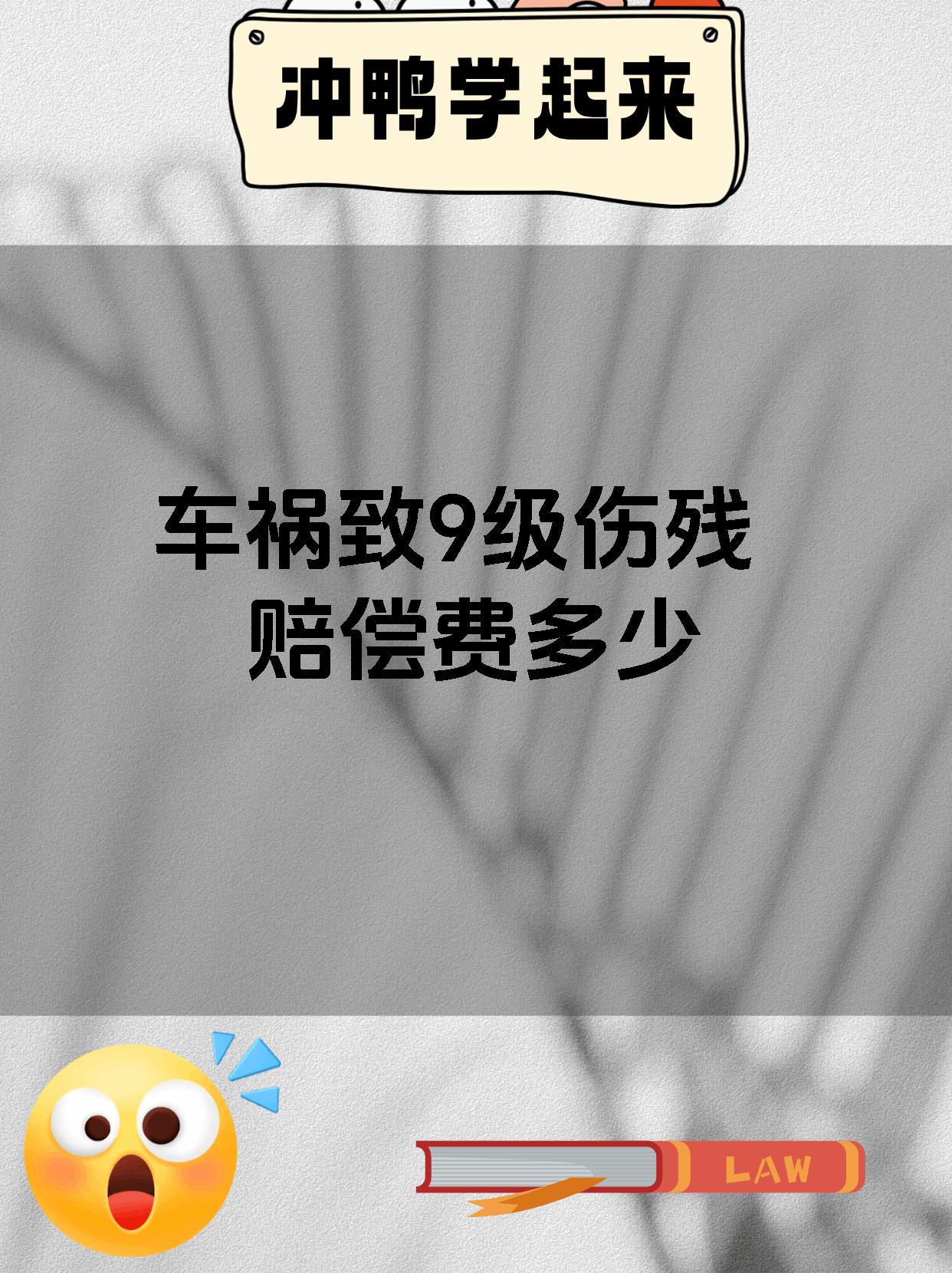 车祸致9级伤残赔偿费多少