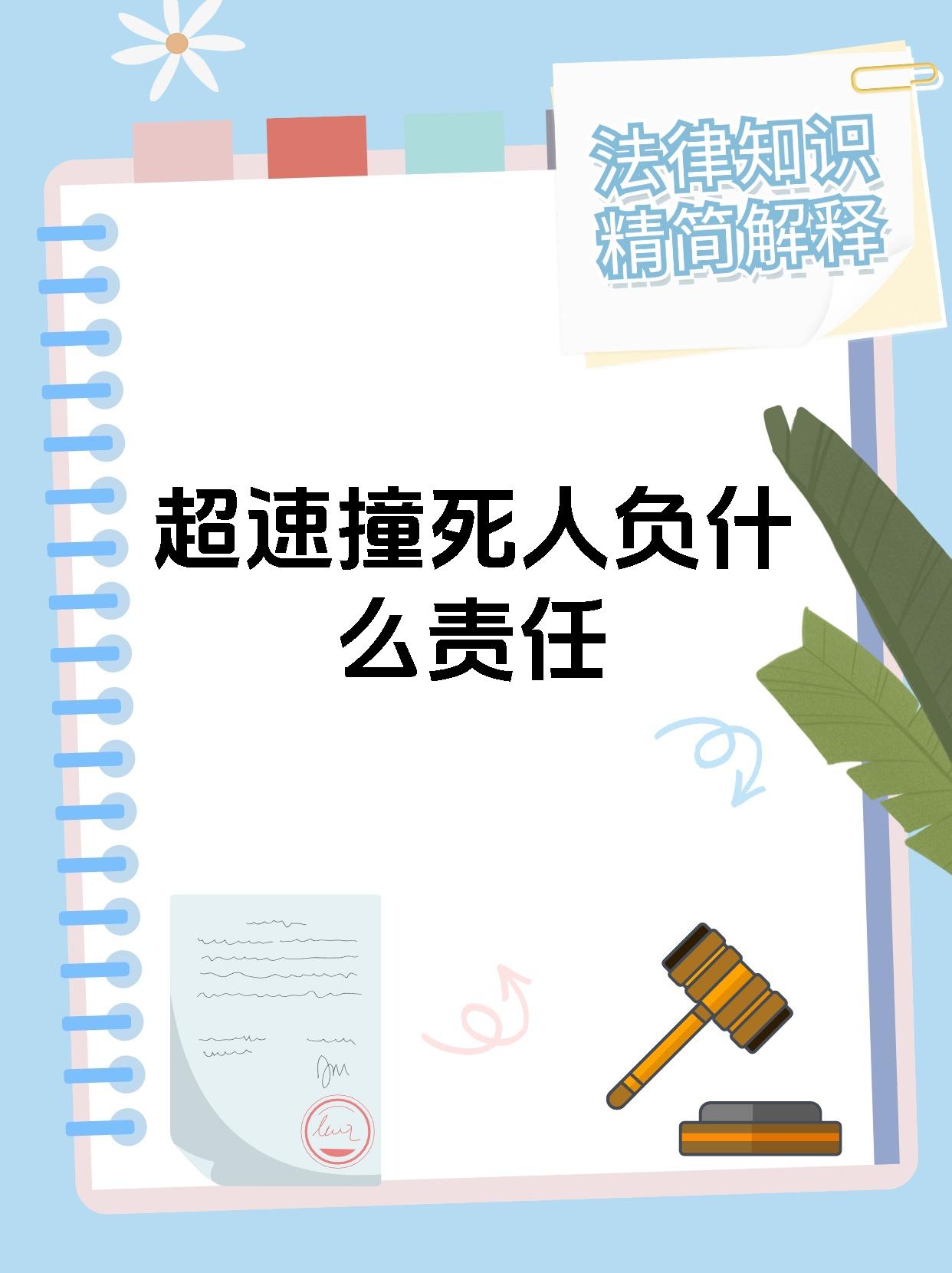 超速撞死人负什么责任