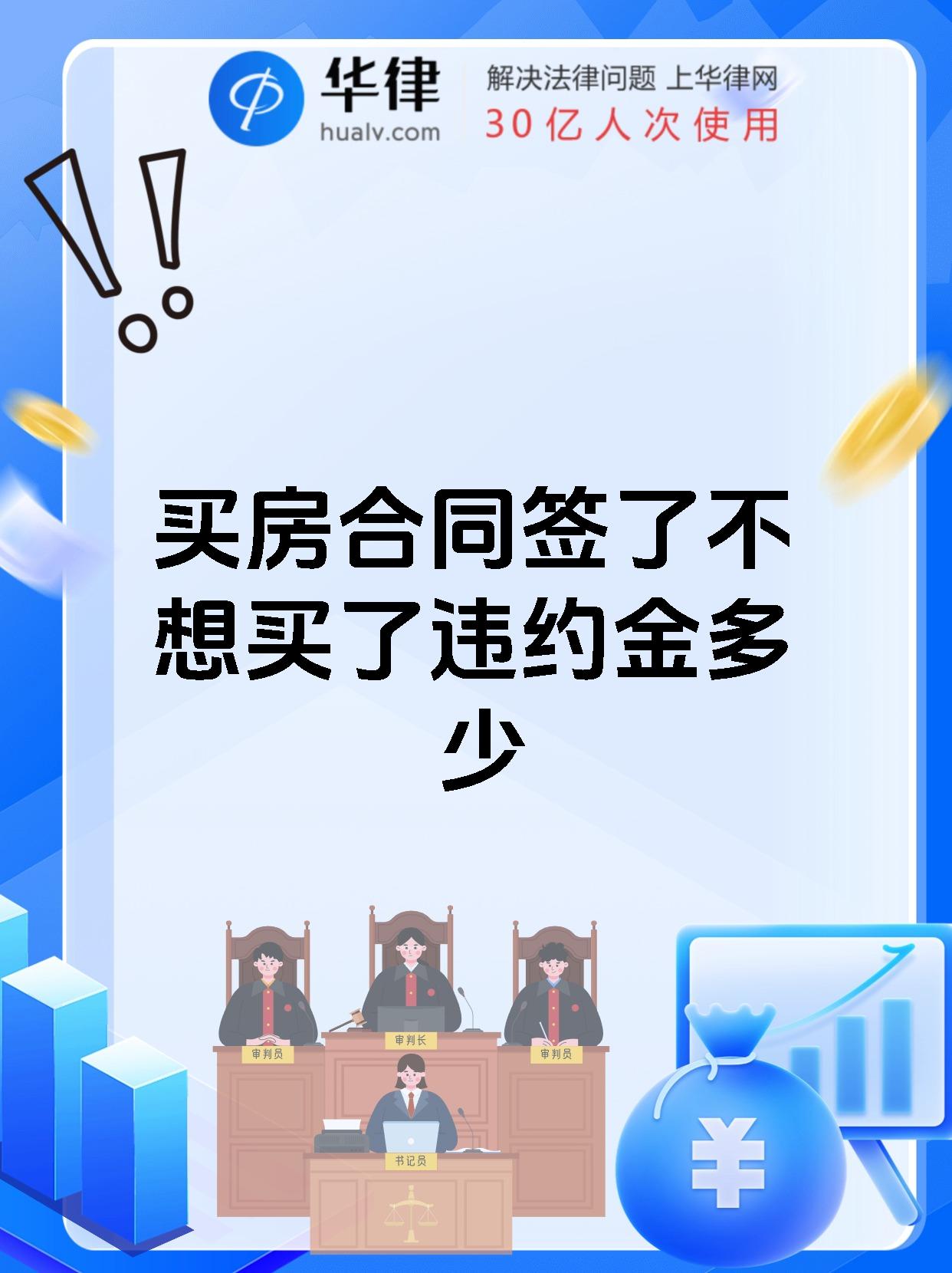 买房合同签了不想买了违约金多少