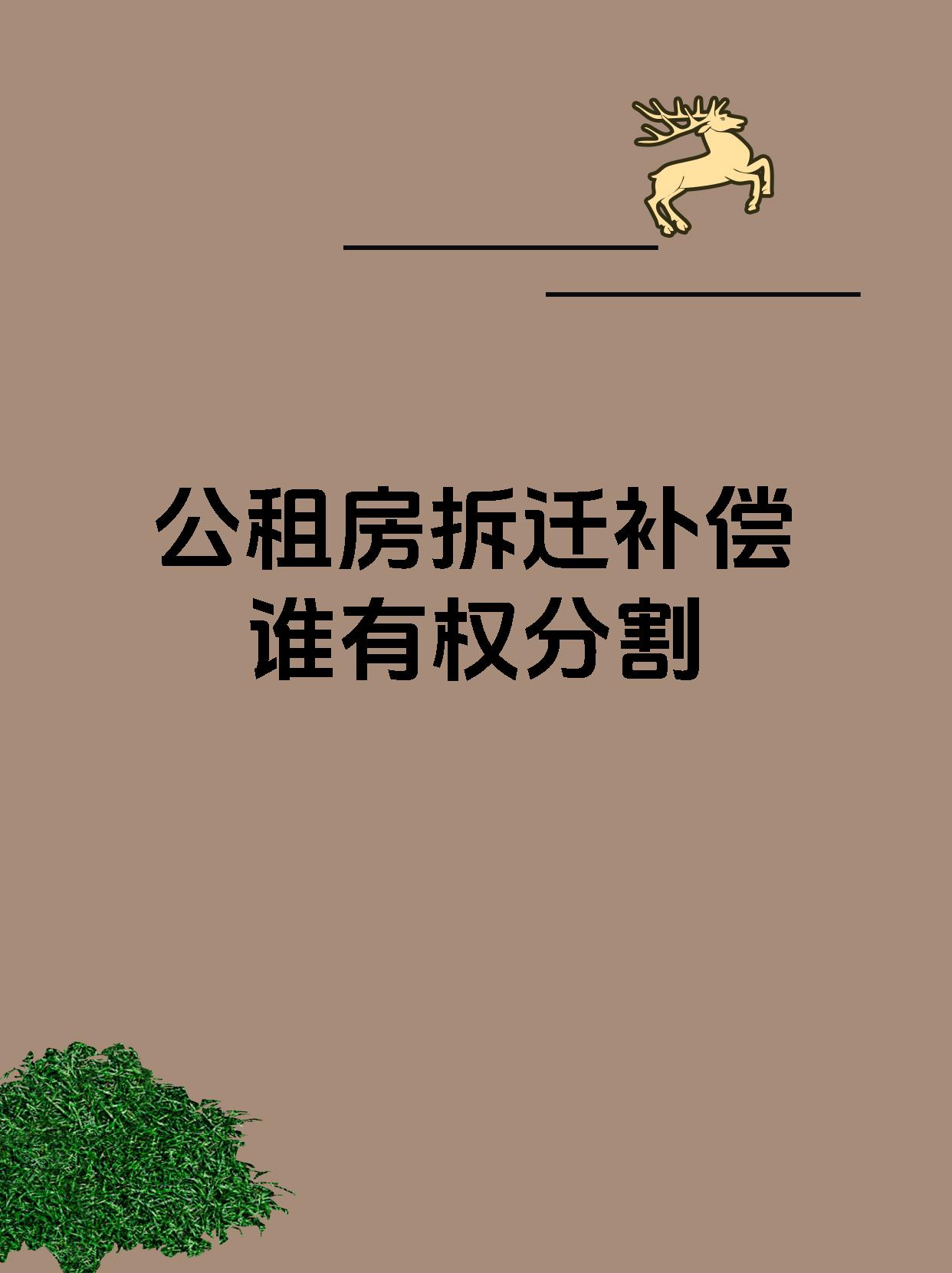 公租房拆迁补偿谁有权分割