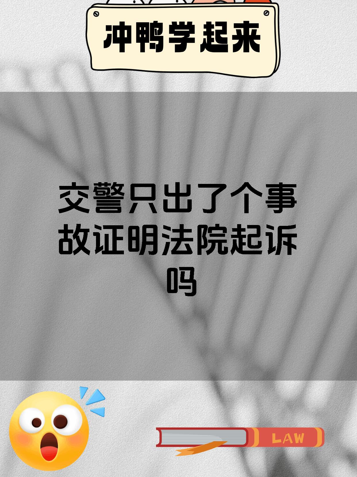 交警只出了个事故证明法院起诉吗