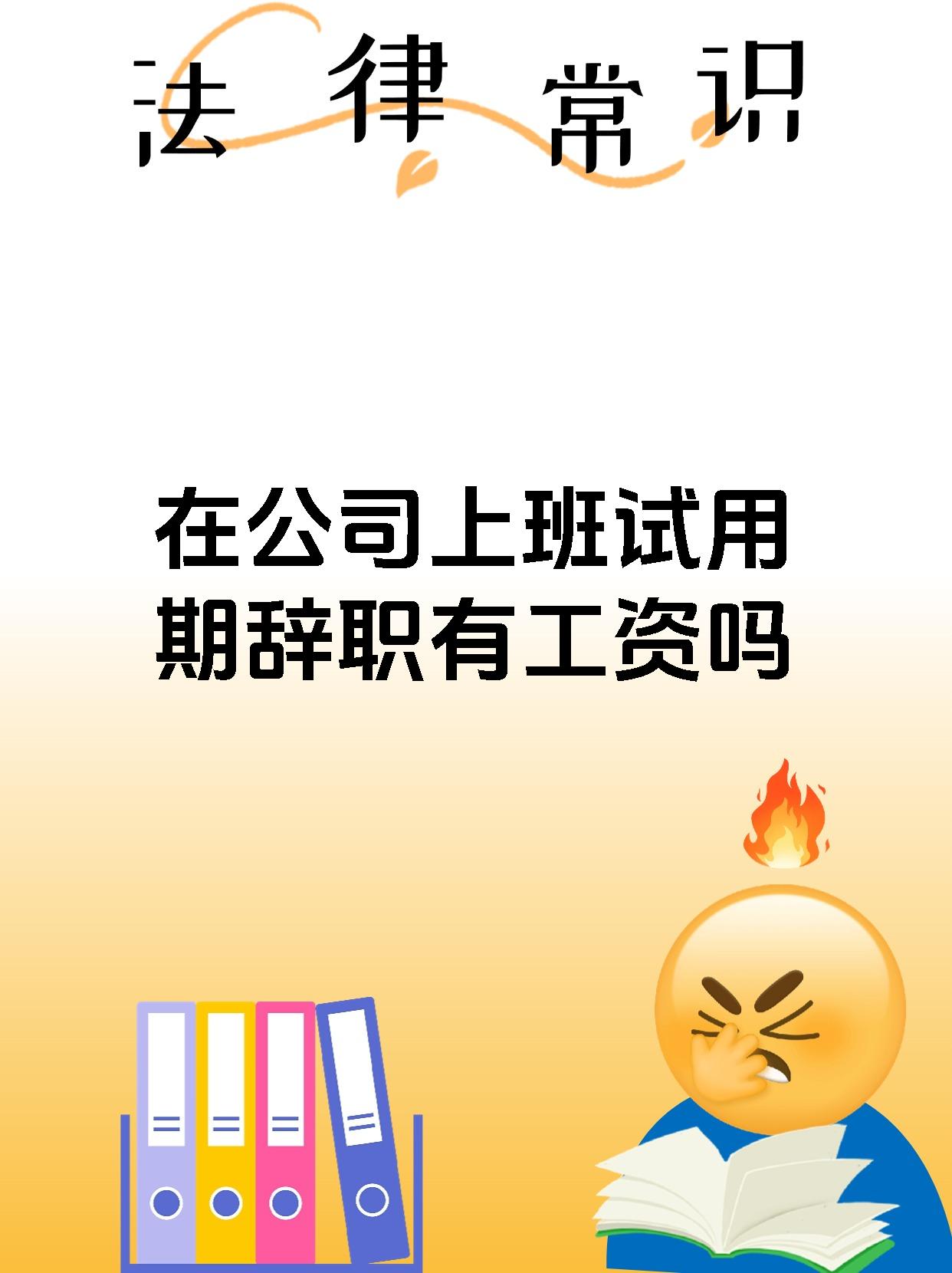 在公司上班试用期辞职有工资吗