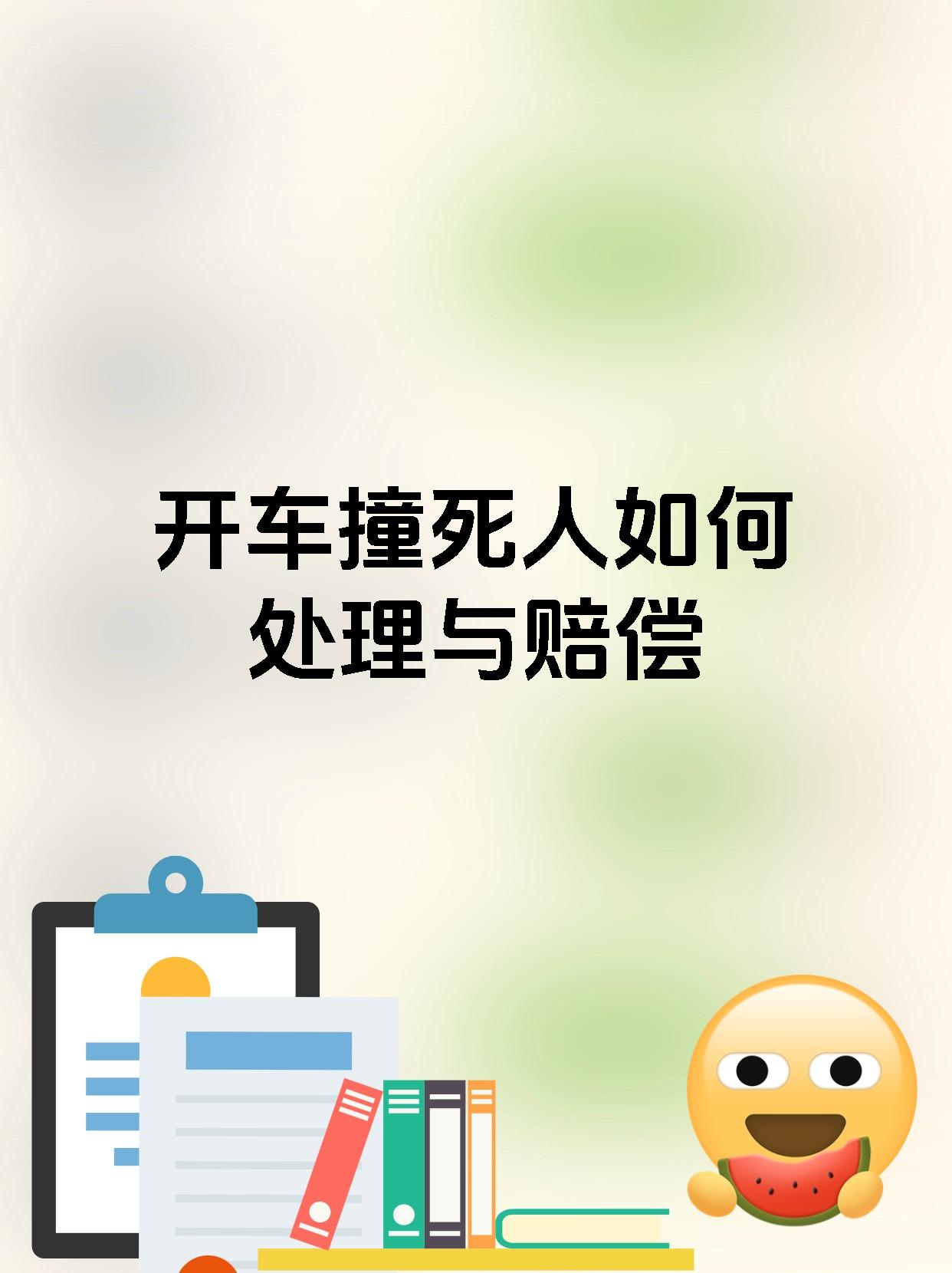 开车撞死人如何处理与赔偿