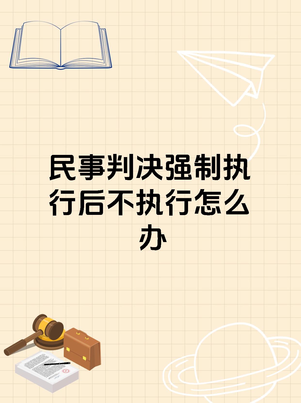 民事判决强制执行后不执行怎么办