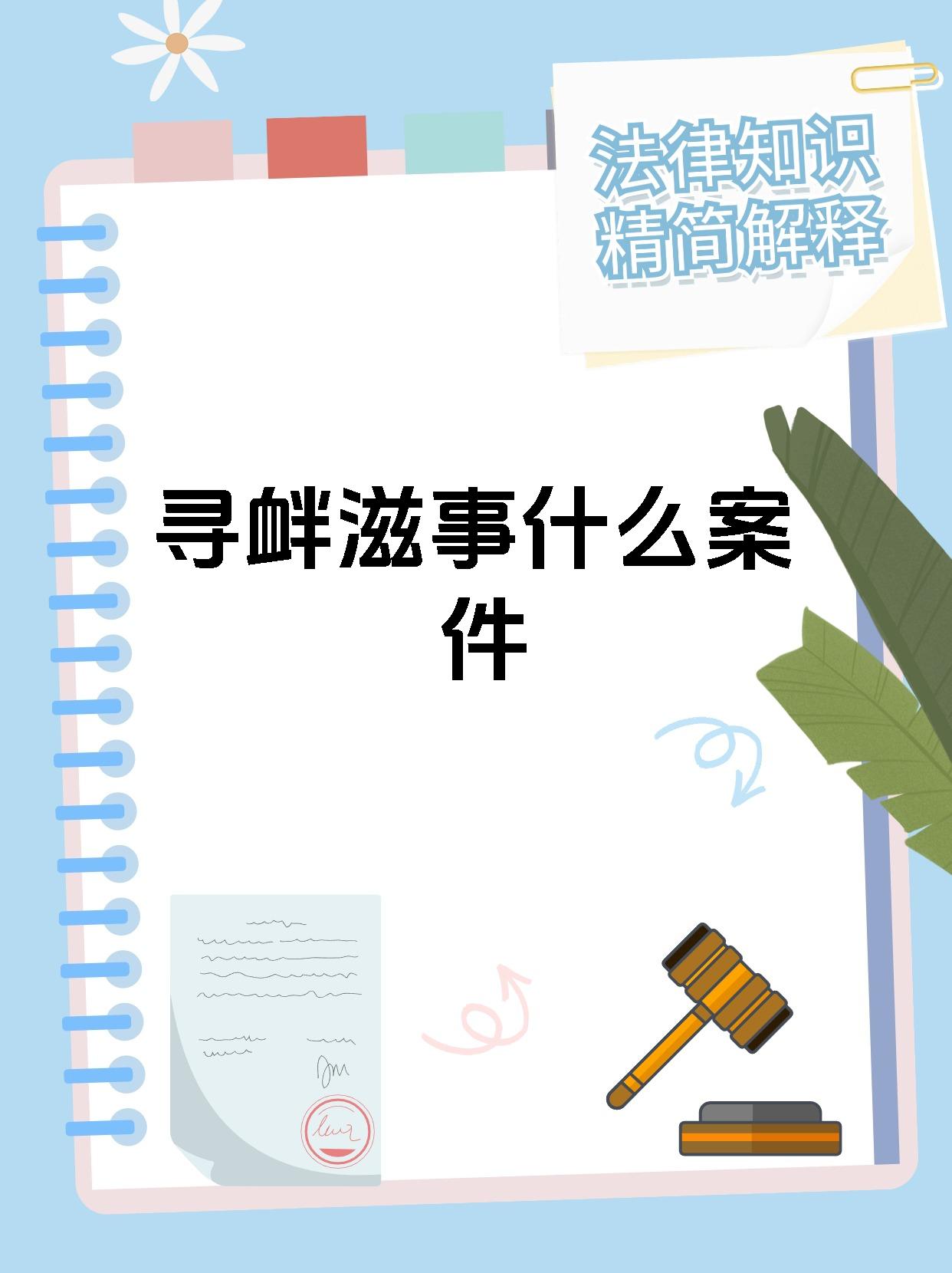 寻衅滋事什么案件