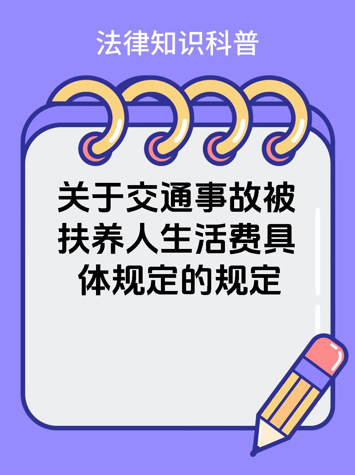 关于交通事故被扶养人生活费具体规定的规定