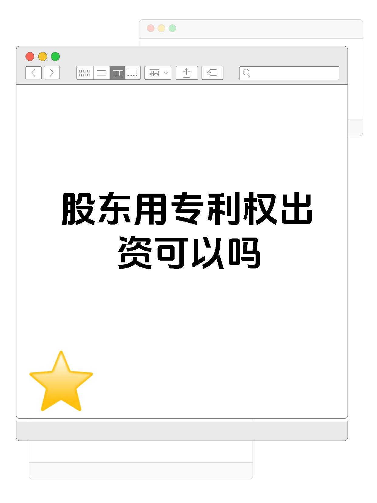 股东用专利权出资可以吗