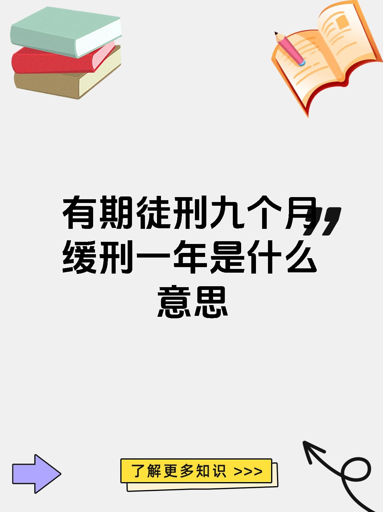 有期徒刑九个月缓刑一年是什么意思
