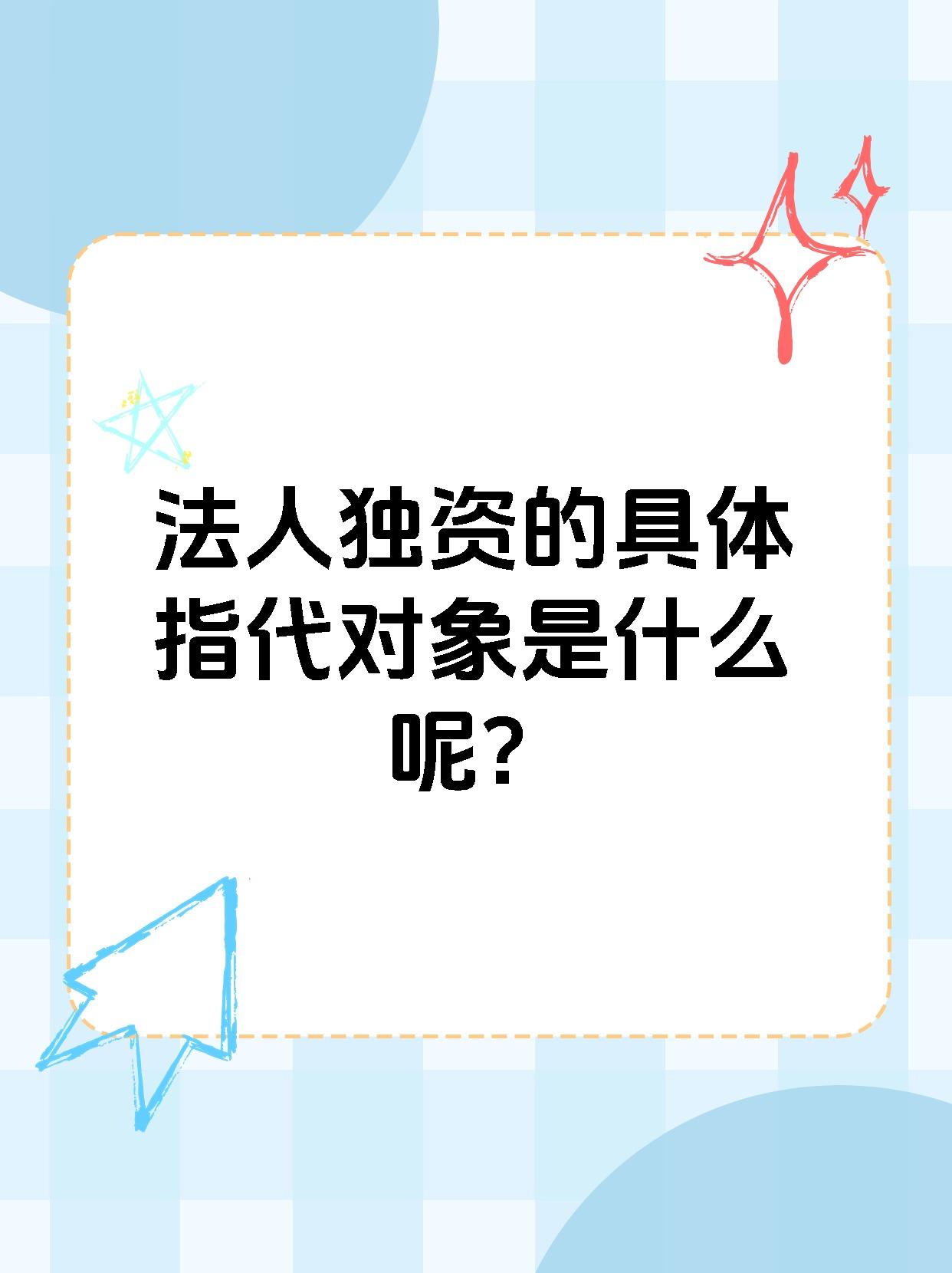 法人独资的具体指代对象是什么呢？