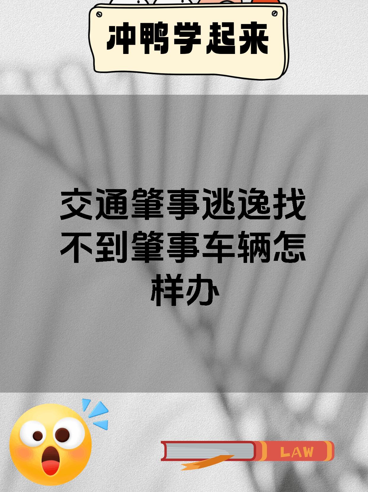 交通肇事逃逸找不到肇事车辆怎样办