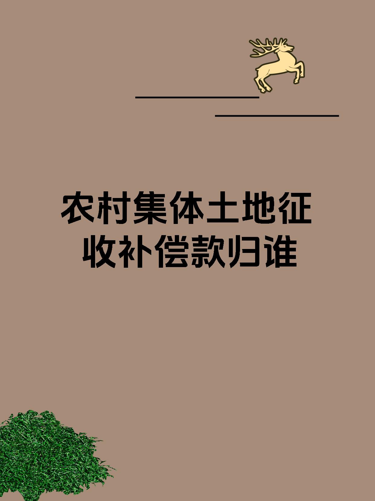 农村集体土地征收补偿款归谁