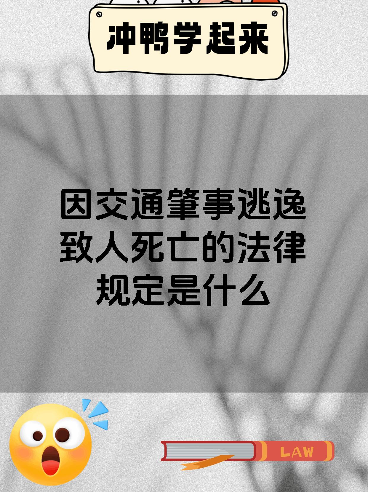 因交通肇事逃逸致人死亡的法律规定是什么