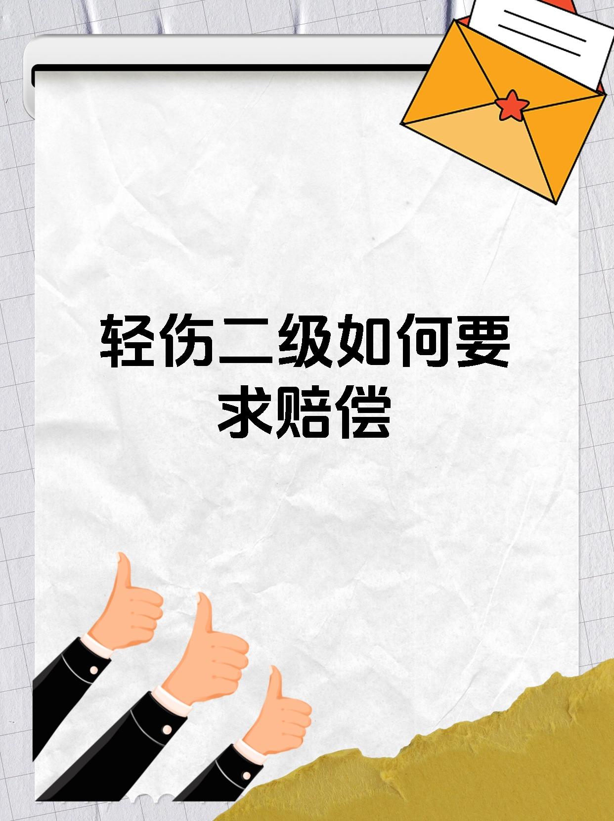 轻伤二级如何要求赔偿