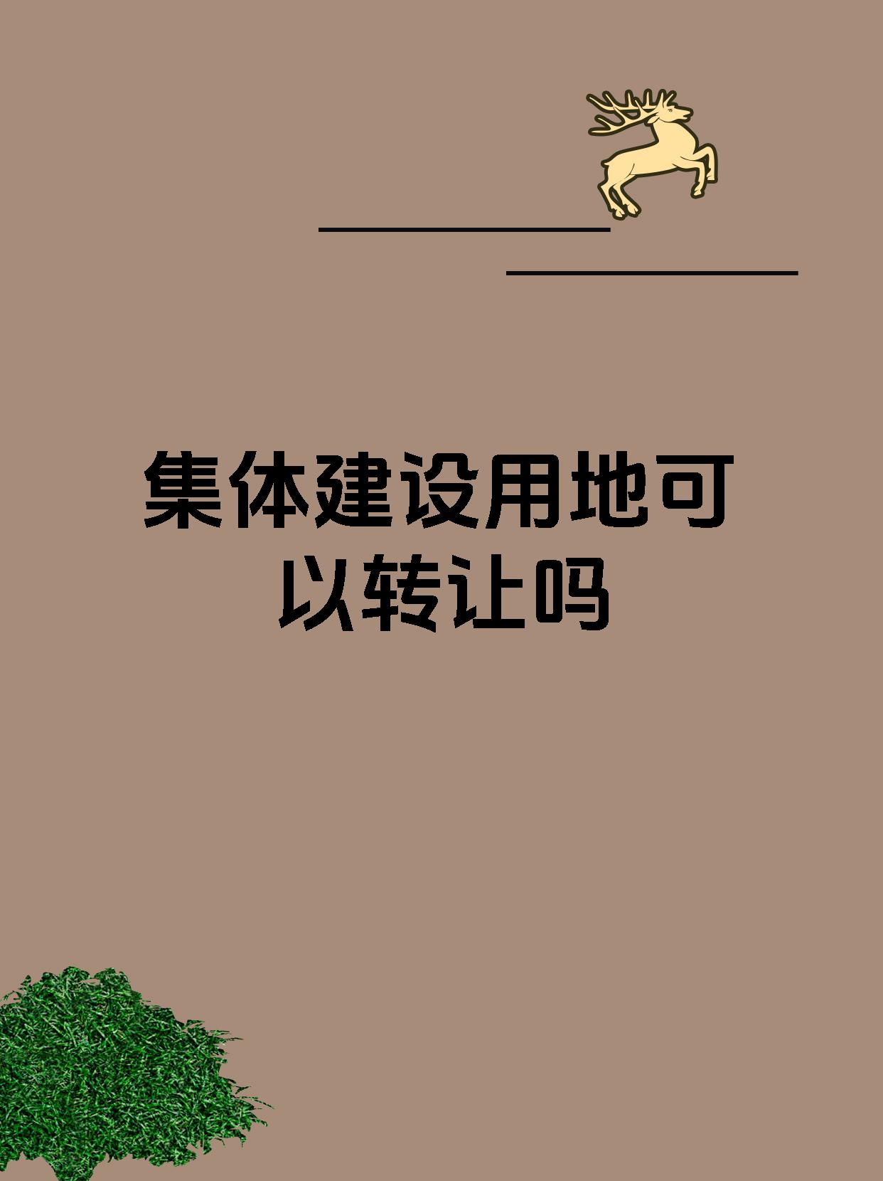 集体建设用地可以转让吗