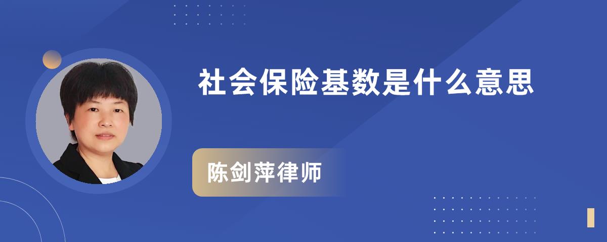 社會保險基數是什麼意思